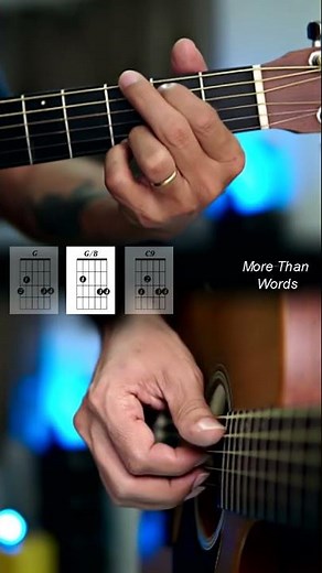 How to play guitar "MORE THAN WORDS" - Extreme