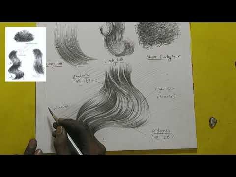 How to Draw Realistic Hair Step by Step | Pencil Tutorial for Beginners