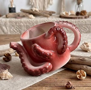 Pink Octopus Mug With Tentacle Straw | 3D Marine Life Ceramic Mug | Cute Ocean Coffee Mug | Unique Animal Tea Mug | Nautica Themed Gift 12oz - Etsy Canada
