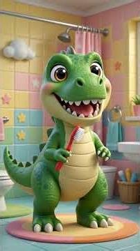 🦖 Brush Brush Brush Away! | Dino Dave Tooth Brushing Song for Kids 🦷