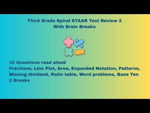 3rd Grade STAAR Math Review 2 in 9 Minutes | Spiral Practice + Movement Breaks