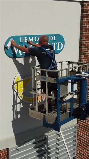 Strong branding starts at the door. The Lemonade Mermaid sign reveal reflects the vision behind the business - polished, intentional, and built to stand out. We look forward to the Lemonade Mermaid's opening in Titusville Landing! | Paradise Signs and Graphics