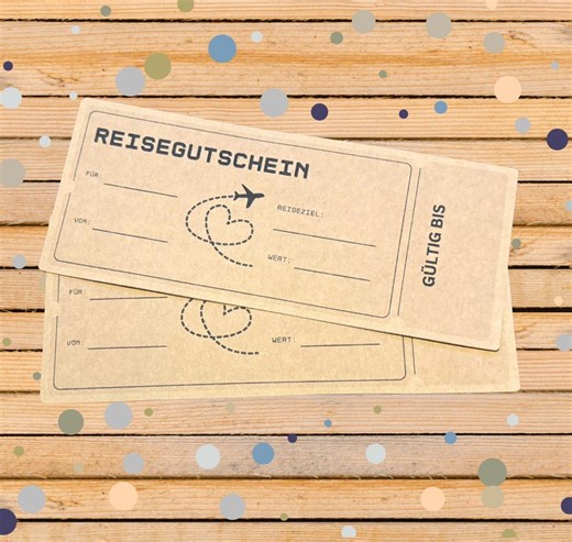 Printable Travel Voucher Template (set of 2) for Birthdays - Gift Voucher PDF Template for Printing - Etsy Canada