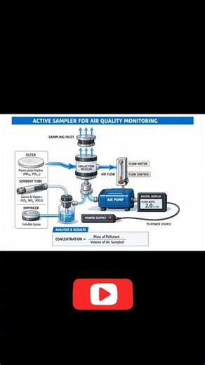 Active air sampler | Working Of Active air sampler| #enviroment #airpollution #mpsc #topmspcshort