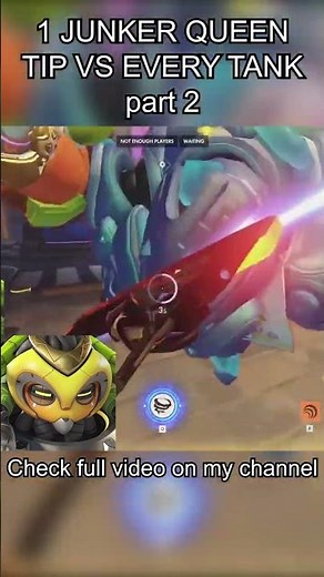 1 JUNKER QUEEN TIP for EVERY TANK Part 2 #overwatch #overwatchguide #overwatch2