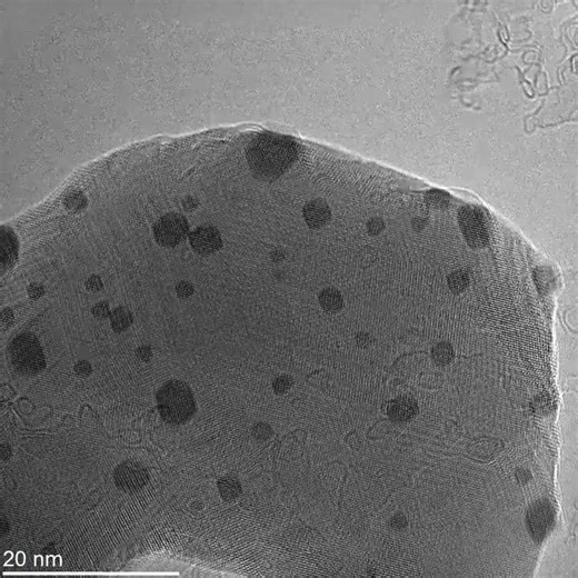 Au Nanoparticles being Heated in Transmission Electron Microscope