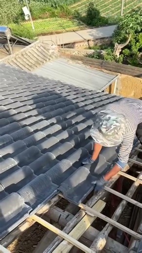 Roof tile installation process clean strong finish #shorts #roof #construction