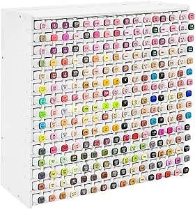 Art Marker Storage Rack, Marker Storage Organizer Marker Pen Organizer Holder Hold 240 Markers Marker Holder Organizer with Divider for Pens Colored Pencils Art Brushes (240 Markers)