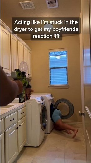 She’s STUCK in the Dryer 😍 #viral #shorts #ytshorts
