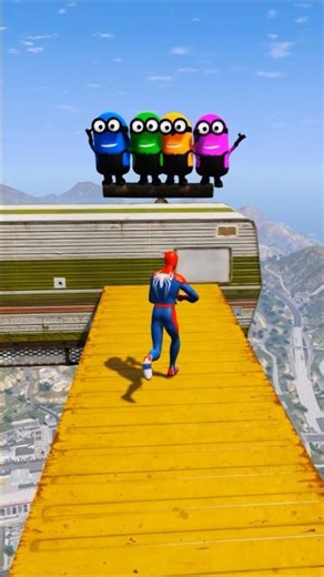 GTA 5 Epic Water Ragdolls Spiderman Jump/Fails Ep 7337 #shorts​