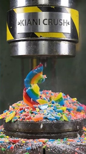 SWEET DESTRUCTION! Red Rose & Rock Candy vs 100-Ton Hydraulic Press
