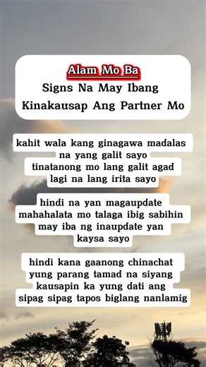 199K views · 1.5K reactions | Signs na may ibang kinakausap amg iyong partner #partner #partnership #couple #couplegoals #relationshipgoals #relationship #relationshipadvice | Merlyn Bonifacio | Facebook