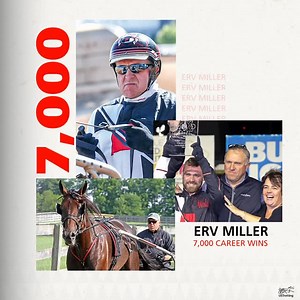Congratulations to trainer Erv Miller on his 7,000th career training win. ⭐️⭐️⭐️ #harnessracing #milestone | HarnessRacing.com