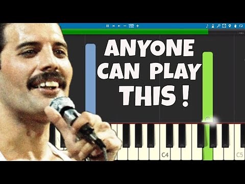 Queen - Bohemian Rhapsody - EASY Piano Tutorial For Beginners