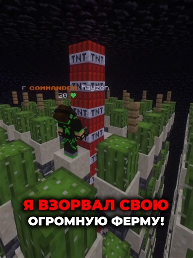 Взорвал огромную ферму из-за вайпа на анархии в майнкрафт #topiacube
