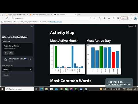 WhatsApp Chat Analyzer || Python Project || Source Code Available