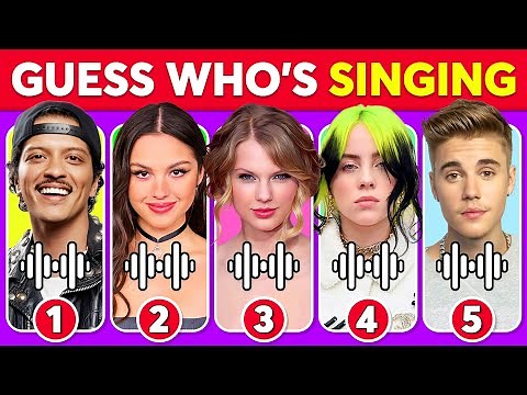 Guess WHO'S SINGING 🎤🎵 | Celebrity Song Edition | Bruno Mars, Olivia Rodrigo, Taylor Swift, Doja Cat
