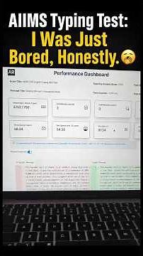 AIIMS Typing Test: I Was Just Bored, Honestly... 🥱 | 56 WPM with 97.34% Accuracy 😎