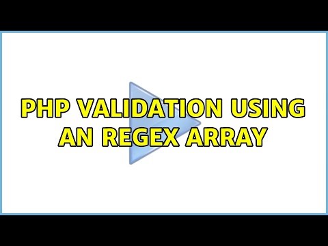 PHP Validation Using An Regex Array