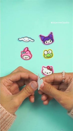 I made DIY SANRIO Stickers 🙀💗 How to make stickers #sticker #howto #shorts #diy #sanrio