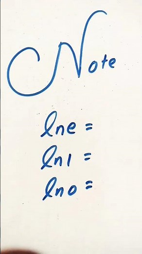 ln0 || ln1 || lne || #maths #shorts