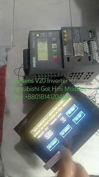 #Siemens V20 Inverter ~ #Mitsubishi Got Hmi #Modbus RTU +8801814120482