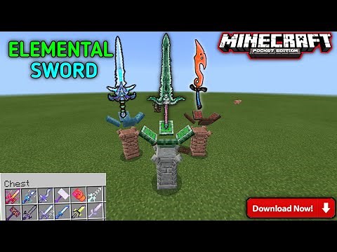 √elemental swords mod minecraft pe 1.17 |elemental swords addon for mcpe