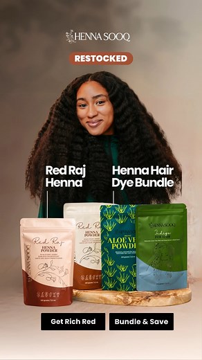 Red Raj is BACK ❤️❤️❤️❤️❤️ 🚨RESTOCKED: Must Have Henna Hair Dye Bundle. You asked, and we delivered! Our iconic Red Raj henna and the must-have Henna Hair Dye Bundle are finally restocked. Whether you're looking for bold, rich tones or the perfect natural hair care routine, these products have you covered. Back by Popular Demand: Red Raj Henna 1. Triple-sifted for easy rinsing 2. Helps with dandruff and scalp issues 3. Ideal for resistant hair and greys 4. Works as a protein treatment 5. Thicke