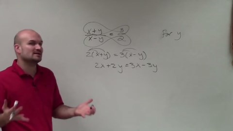 Solve y using cross multiplication - literal equation