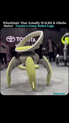 DeepVaultAI | Toyota introduced Walk Me — a walking wheelchair that moves on mechanical legs instead of wheels. It can climb stairs, handle rough... | Instagram