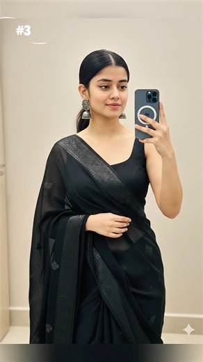 🖤 Black Saree Prompt Available Description #shortsyoutube #shortvideo #trend #viral