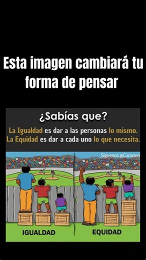 Aprende a separar conceptos #equidade #igualdad #mentemilionaria #mentalidad #conceptosbasicos