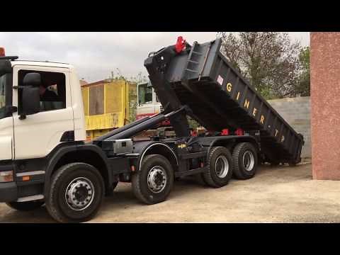 NOUVEAU CAMION SCANIA 8X4 P380 AMPLIROLL CHEZ GINER TP