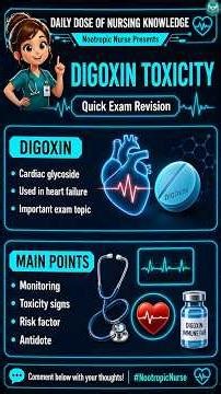 💊 Digoxin Toxicity Signs | Quick Exam Revision - Nootropic Nurse