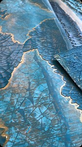 6.3K views · 76 reactions | Making paper textures using crackle is one of my favourite things to do. I can’t wait to share these techniques with you inside Layer By Layer. 珞 Enrollment opens NEXT WEEK!!!! #cracklepaint #artonpaper #arttechniques #collagepapers #blueandgold #mixedmediaonpaper | Jane Monteith Art | Facebook