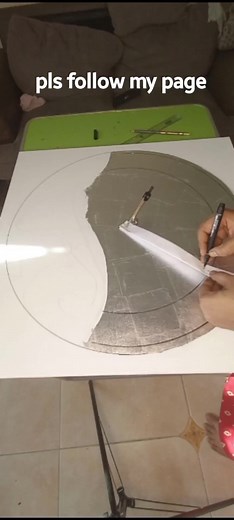 Draw a perfect big circle in canvas with only paper n pen #Noorcalligraphy #wallhangingdecor #foryou #nikkahgifts #dm_for_price_and_order #arabic_calligraphy #ayathul_kursi