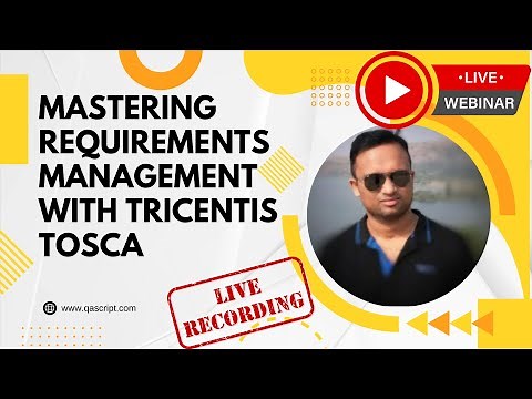 Tosca Tutorial | Live Webinar Session | Requirements Management | Risk Based Testing | Live Project|
