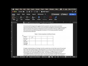 Microsoft Word Fundamentals - Inserting Tables