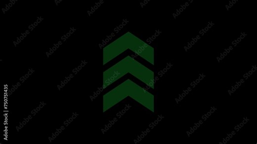 Blinking Upside arrow pointing Animation with transparent background