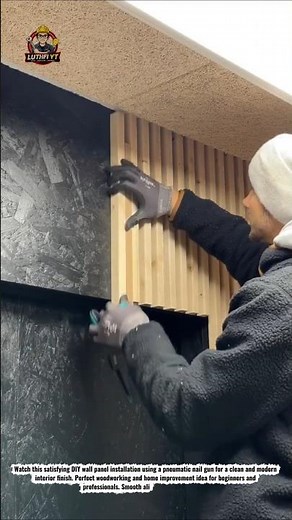 Perfect Wall Panel Installation Using a Pneumatic Nail Gun 🔨✨