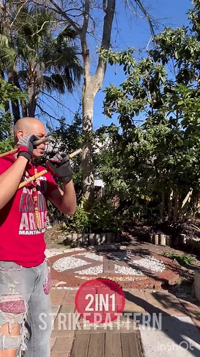 Arnis Tutorial: (2in1) Strike Pattern-” Double Kali sticks Drill | How to Martial Arts Weapons Technique FMAIn this video Solominati demonstrates a Kali Stix 2 in 1 strike pattern fusing the techniques together for this he begins with a forward switch twirl followed by a Sinawali Tik technique Filipino Martial Arts, Eskrima, Arnis, Martial Arts fighting techniques, kali drills and techniques, Eskrima stick fighting, kali sticks, Filipino stick fighting, stick fighting martial arts, kali arnis, E