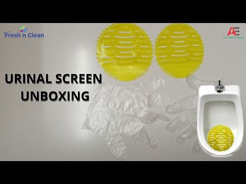 Urinal Screen Unboxing (10 Pieces) Keep your restroom | Fresh N Clean | with this Urinal Screen Mat
