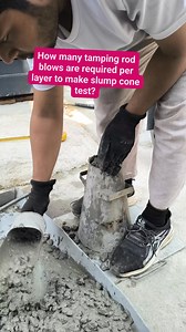 How many tamping rod blows are required per layer to make slump cone test? #how #tamping #rod #blows #layer #slump #test | Al Amin Pabna
