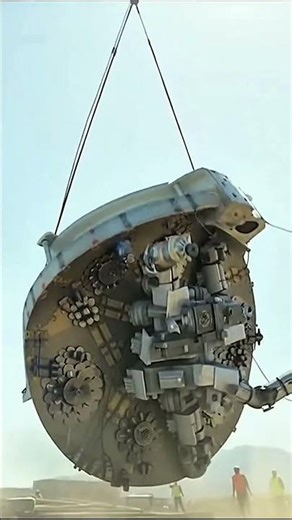 Crane Failure! Giant Tunnel Boring Machine Falls Hard 😱💥