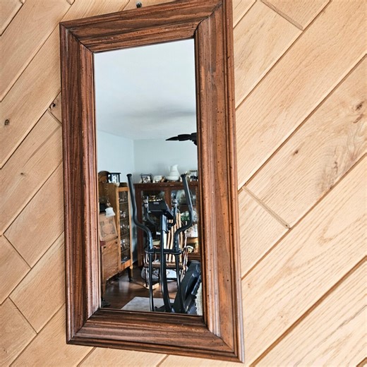 Vintage Large Rectangle Wooden Accent Mirror - Etsy