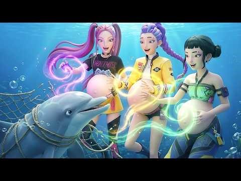 Kpop Music Demon Hunters Songs: HAPPIER OUT LOUD (MV) | Kpop Demon Hunters PREGNANT Version 🐬💙
