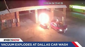 Vacuum explosion at Dallas car wash