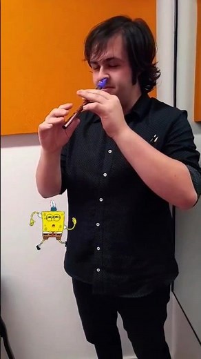 #spongebob nose flute on tin whistle