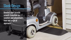 Silver Spring Solid Rubber Threshold Ramp for Wheelchairs, Scooters & More, 1" Rise, Black