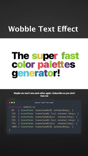 ✨ Wobble Text Effect